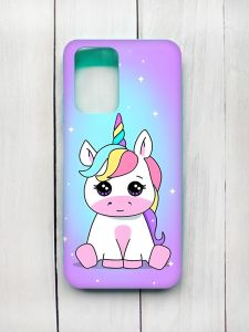 Матовий чохол на Xiaomi Redmi 10 Бірюзовий :: Єдиноріг (принт 103)