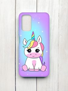 Матовий чохол на Xiaomi Redmi 9T Бірюзовий :: Єдиноріг (принт 103)