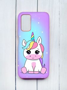 Матовий чохол на Xiaomi Redmi 9T Червоний :: Єдиноріг (принт 103)