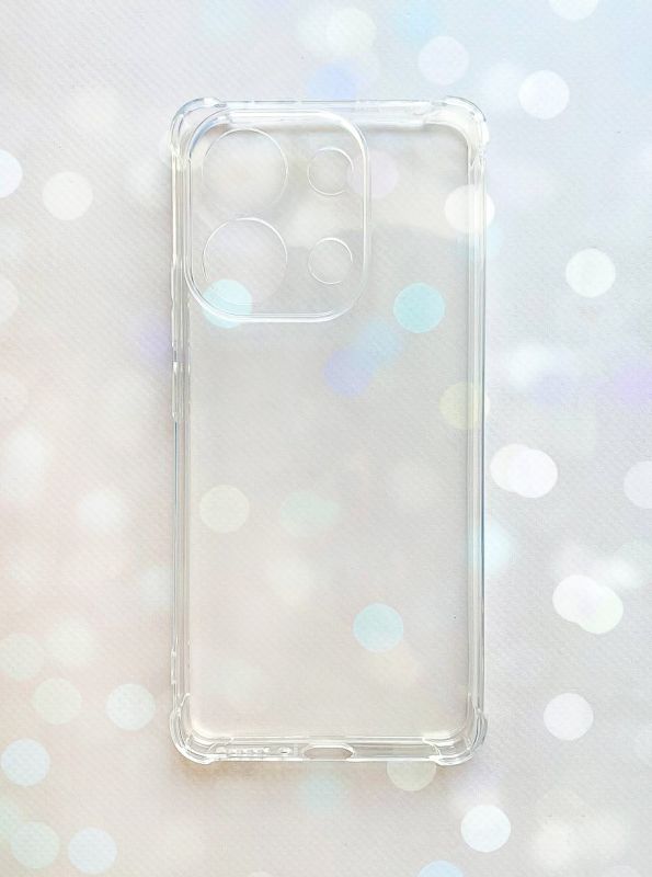 Прозорий силіконовий чохол з потовщеними кутами на Xiaomi Redmi Note 13 4G