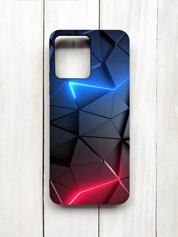 Матовий чохол на Xiaomi Redmi 12 Чорний :: Рельєфний фон (принт 36)