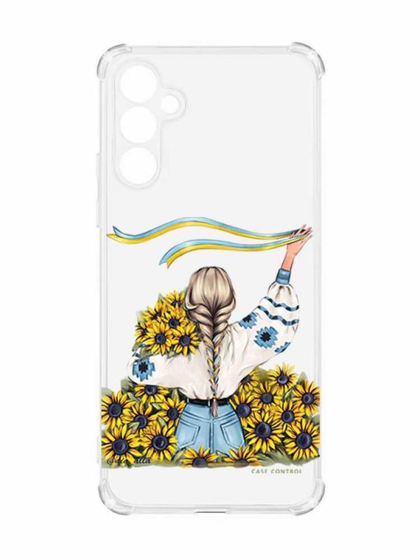 Чохол з потовщеними кутами на Samsung Galaxy A55 (A556) :: Дівчина зі стрічкою (принт 25)