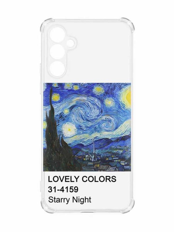 Чохол з потовщеними кутами на Samsung Galaxy A55 (A556) :: Зоряна ніч (принт 74)