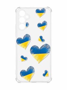 Чохол з потовщеними кутами на Samsung Galaxy A55 (A556) :: Сердечка. Україна (принт 258)