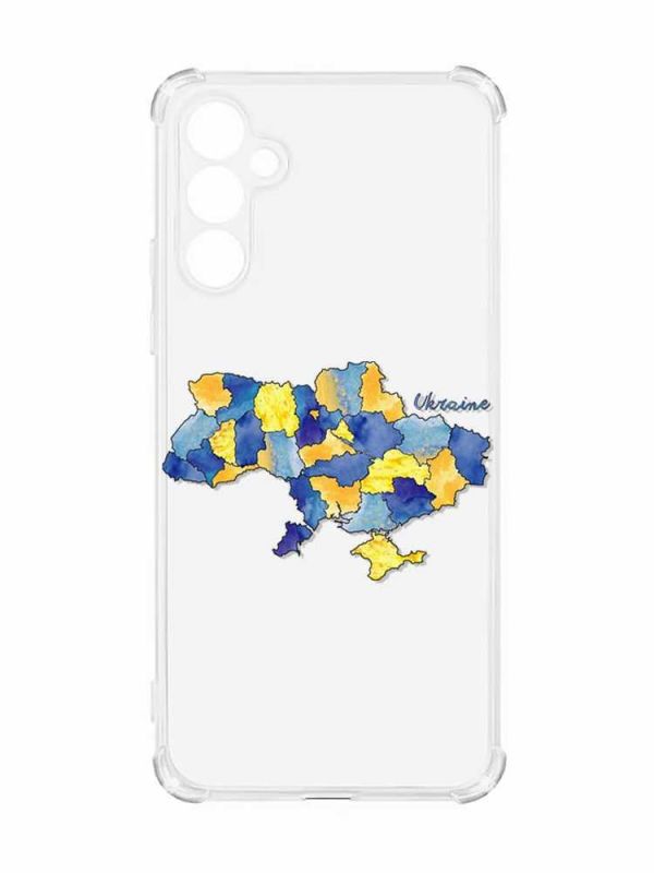 Чохол з потовщеними кутами на Samsung Galaxy A55 (A556) :: Карта України (принт 261)