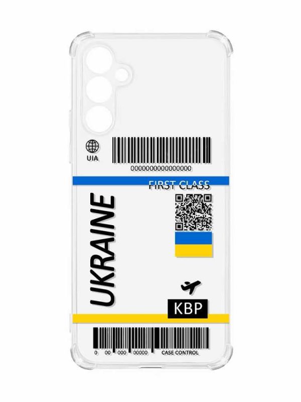 Чохол з потовщеними кутами на Samsung Galaxy A55 (A556) :: Авіаквиток Україна (принт 262)