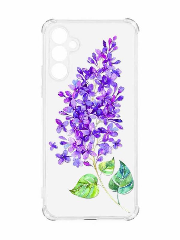 Чохол з потовщеними кутами на Samsung Galaxy A55 (A556) :: Гілочка бузку (принт 280)