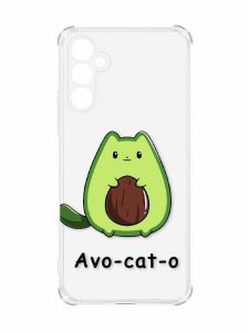 Чохол з потовщеними кутами на Samsung Galaxy A55 (A556) :: Котик Авокадо (принт 306)