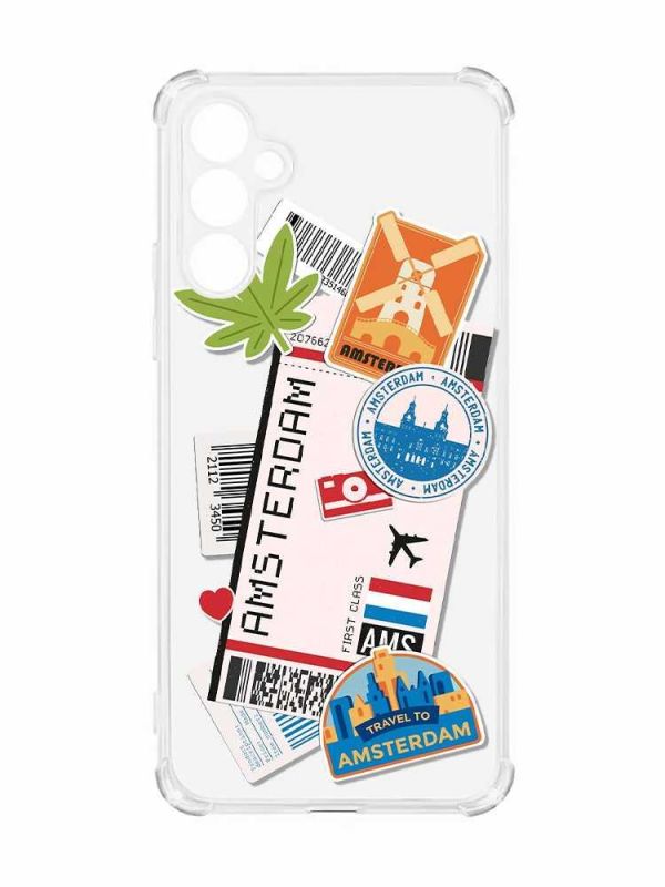 Чохол з потовщеними кутами на Samsung Galaxy A55 (A556) :: Подорожі. Амстердам (принт 327)