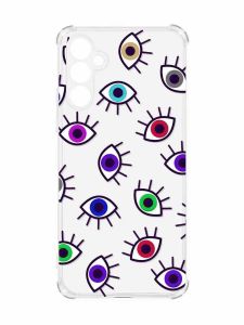 Чохол з потовщеними кутами на Samsung Galaxy A55 (A556) :: Різнокольорові очі (принт 336)