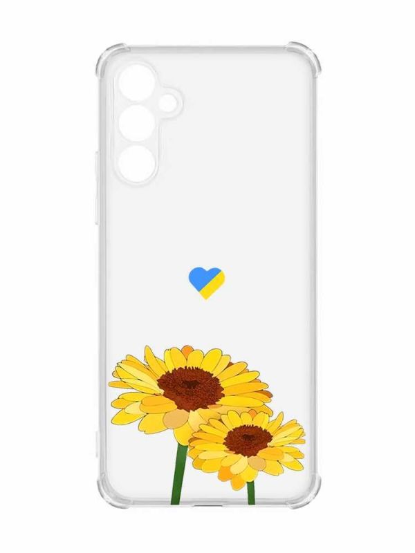 Чохол з потовщеними кутами на Samsung Galaxy A55 (A556) :: Жовті квіти (принт 364)