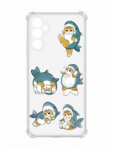 Чохол з потовщеними кутами на Samsung Galaxy A55 (A556) :: Котики акули (принт 381)