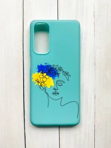 Матовий чохол на Samsung Galaxy M54 Бірюзовий :: Українка Арт (принт 3)