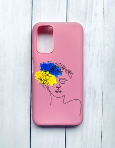 Матовий чохол на Xiaomi Redmi 9T Рожевий :: Українка Арт (принт 3)