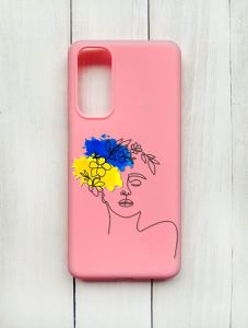 Матовий чохол на Samsung Galaxy M54 Рожевий :: Українка Арт (принт 3)