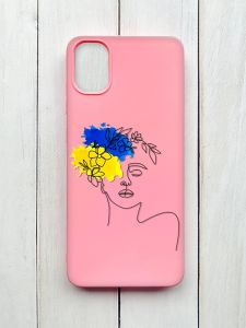 Mатовий чохол на Samsung Galaxy A05 (A055) Рожевий :: Українка Арт (принт 3)