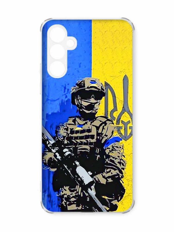 Чохол з потовщеними кутами на Samsung Galaxy A55 (A556) :: Солдат (принт 350)