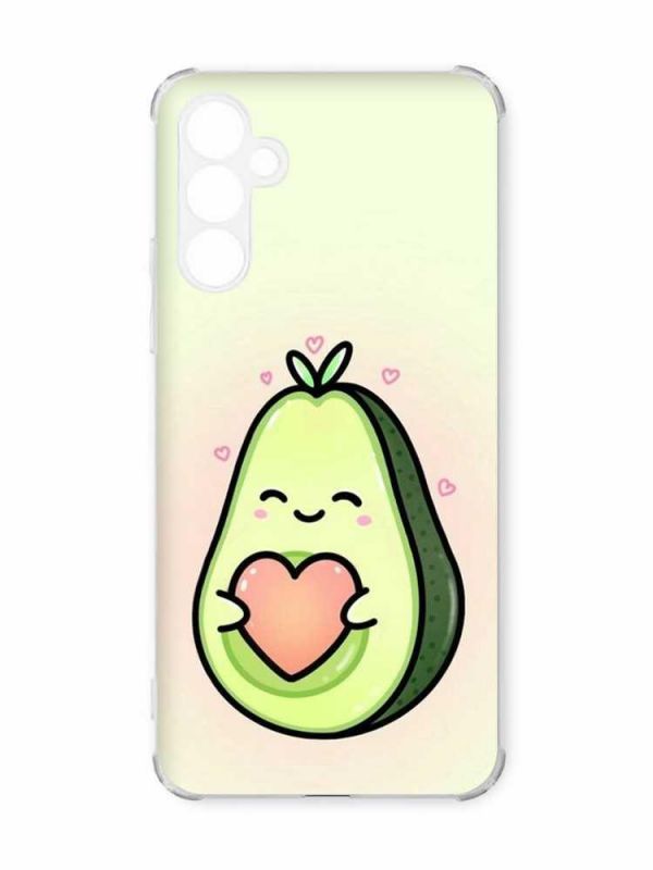 Чохол з потовщеними кутами на Samsung Galaxy A55 (A556) :: Кавай авокадо з сердечком (принт 310)