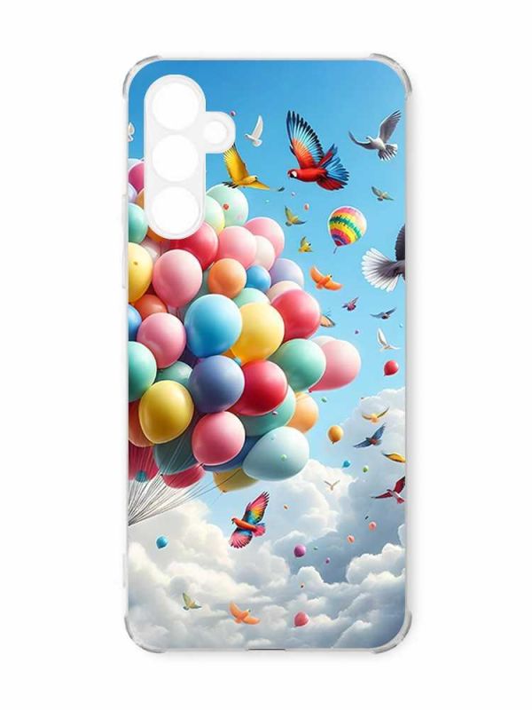 Чохол з потовщеними кутами на Samsung Galaxy A55 (A556) :: Повітряні кульки (принт 365)