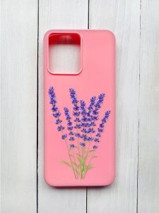 Матовий чохол на Xiaomi Redmi 12 Рожевий :: Лаванда (принт 28)