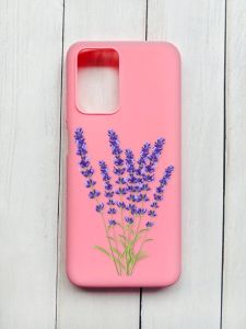 Матовий чохол на Xiaomi Redmi 10 Рожевий :: Лаванда (принт 28)