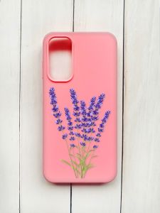 Матовий чохол на Samsung Galaxy A15 (A155) Рожевий :: Лаванда (принт 28)