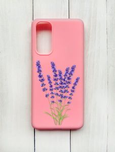 Матовий чохол на Samsung Galaxy M54 Рожевий :: Лаванда (принт 28)