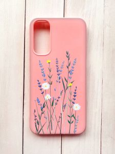 Матовий чохол на Samsung A34 5G Рожевий :: Польові квіти (принт 270)