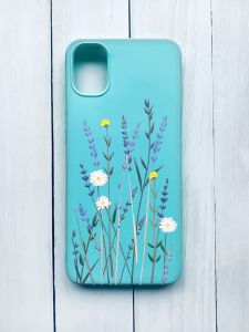 Матовий чохол для Samsung Galaxy A51 (2020)/A515 Бірюзовий :: Польові квіти (принт 270)