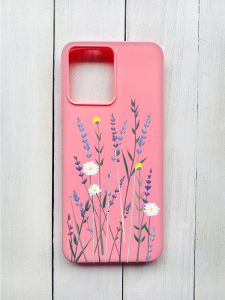 Матовий чохол на Xiaomi Redmi 12 Рожевий :: Польові квіти (принт 270)