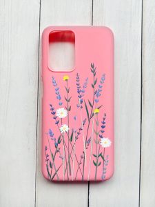 Матовий чохол на Xiaomi Redmi 10 Рожевий :: Польові квіти (принт 270)