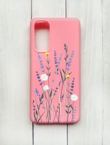 Матовий чохол на Samsung Galaxy M54 Рожевий :: Польові квіти (принт 270)