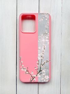 Матовий чохол на Xiaomi Redmi 12 Рожевий :: Квітуча сакура (принт 285)