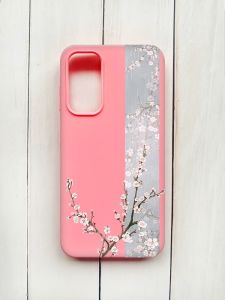 Матовий чохол на Samsung Galaxy A15 (A155) Рожевий :: Квітуча сакура (принт 285)