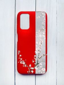 Матовий чохол на Xiaomi Redmi 9T Червоний :: Квітуча сакура (принт 285)