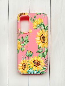 Матовий чохол на Samsung Galaxy A15 (A155) Рожевий :: Соняхи (принт 288)