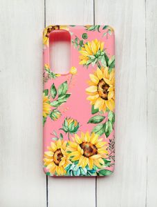 Матовий чохол на Samsung Galaxy M54 Рожевий :: Соняхи (принт 288)