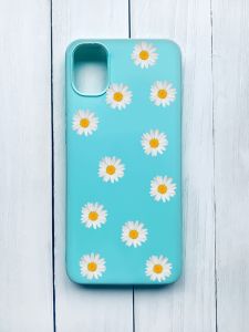 Матовий чохол на Samsung Galaxy A05 (A055) Бірюзовий :: Фон ромашки (принт 41)