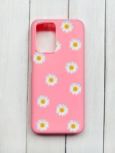 Матовий чохол на Xiaomi Redmi 10 Рожевий :: Фон ромашки (принт 41)