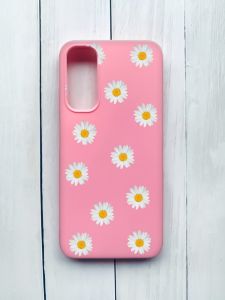 Матовий чохол на Samsung Galaxy A05s (A057) Рожевий :: Фон ромашки (принт 41)