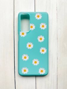 Матовий чохол на Samsung Galaxy M54 Бірюзовий :: Фон ромашки (принт 41)