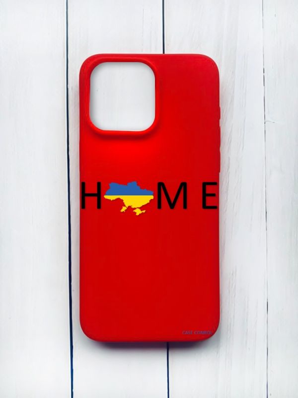 Матовий чохол на iPhone 15 Pro Max Червоний :: Дім Україна (принт 72)
