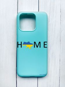 Матовий чохол на Xiaomi Redmi 12C Бірюзовий :: Дім Україна (принт 72)