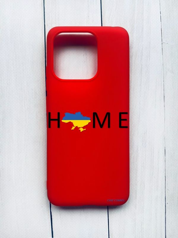 Матовий чохол на Xiaomi Redmi 12C Червоний :: Дім Україна (принт 72)
