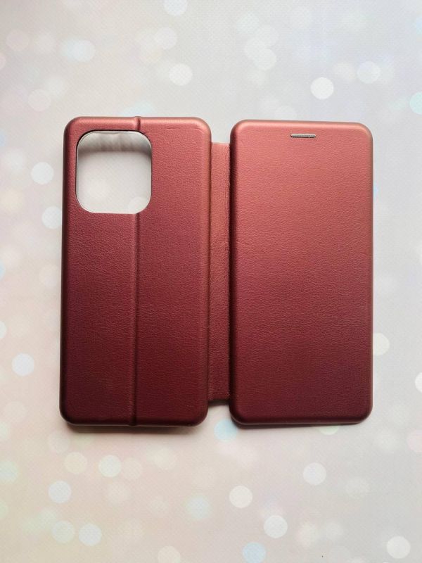 Чохол-книжка для Xiaomi Redmi Note 13 4G :: Бордовий