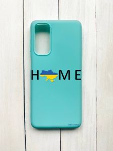 Матовий чохол на Samsung Galaxy M54 Бірюзовий : Дім Україна (принт 72)