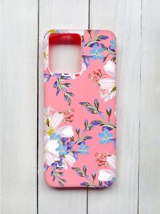 Матовий чохол на Xiaomi Redmi 12 Рожевий :: Квітковий малюнок (принт 272)