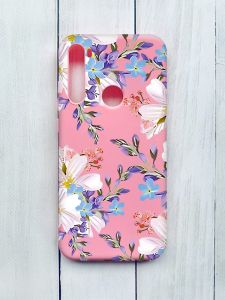 Матовий чохол на Xiaomi Redmi Note 8T Рожевий :: Квітковий малюнок (принт 272)