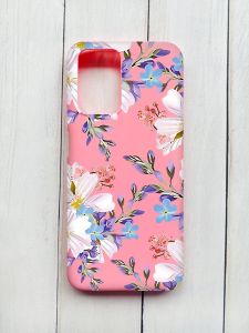 Матовий чохол на Xiaomi Redmi 10 Рожевий :: Квітковий малюнок (принт 272)
