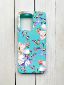 Матовий чохол на Xiaomi Redmi Note 12 Бірюзовий :: Квітковий малюнок (принт 272)